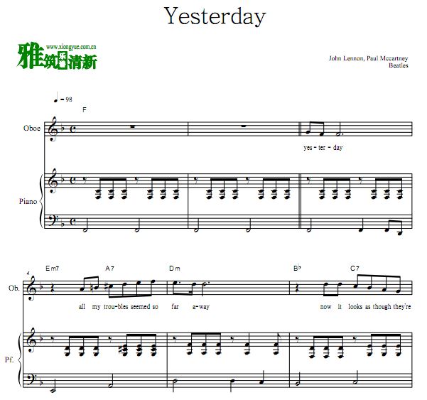 ͷʿ Beatles - Yesterday˫ɹ ٰ