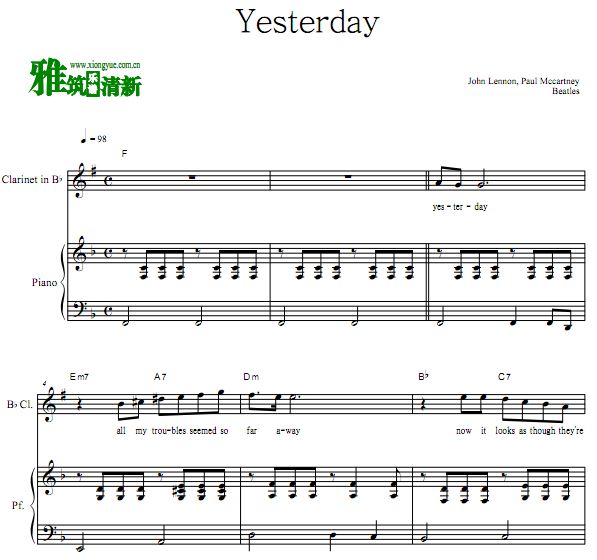 ͷʿ Beatles - Yesterdayɹܸٺ