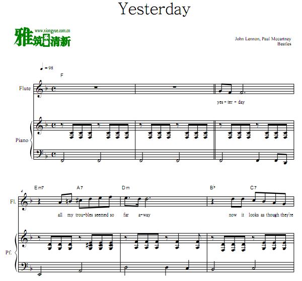 ͷʿ Beatles - YesterdayѸٺ