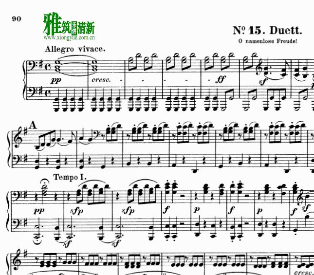 15 Duet  O namenlose Freude 