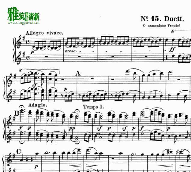 15 Duet  O namenlose Freude 2