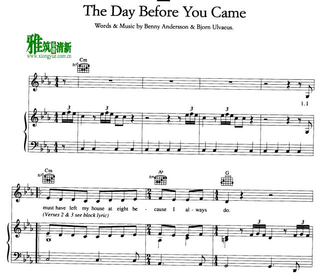 abba - the day before you came  