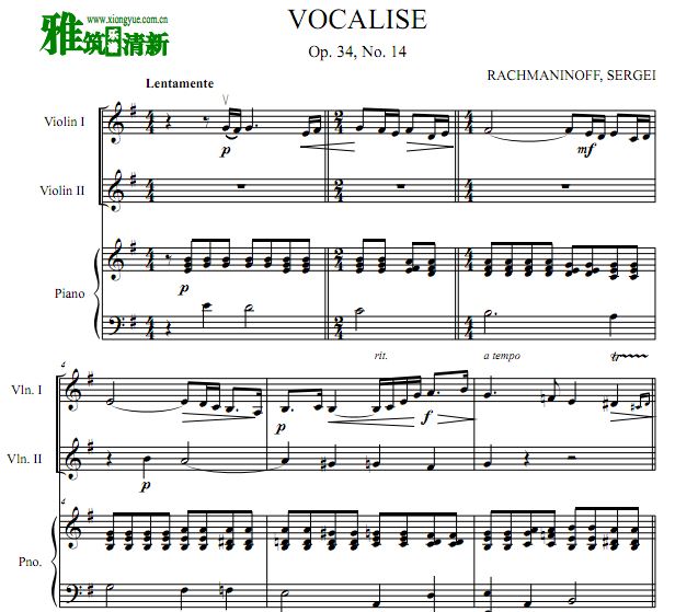 ŵ  Vocalise Op.34 No.14Сٶٰ