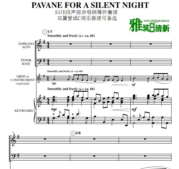 Pavane for a Silent Night SATBĲϳ