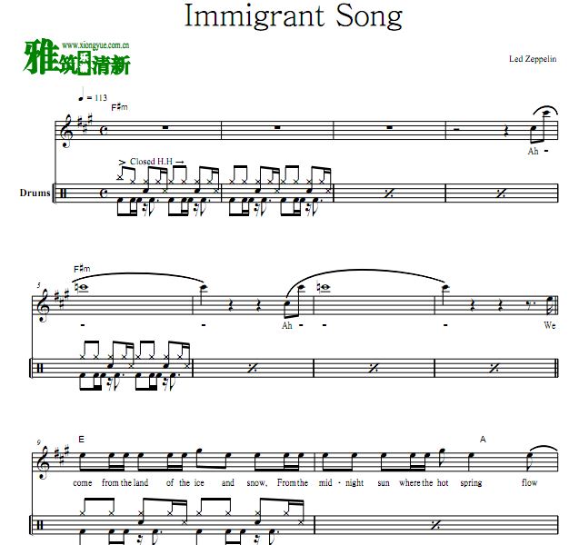 ֶַͧ Immigrant Song