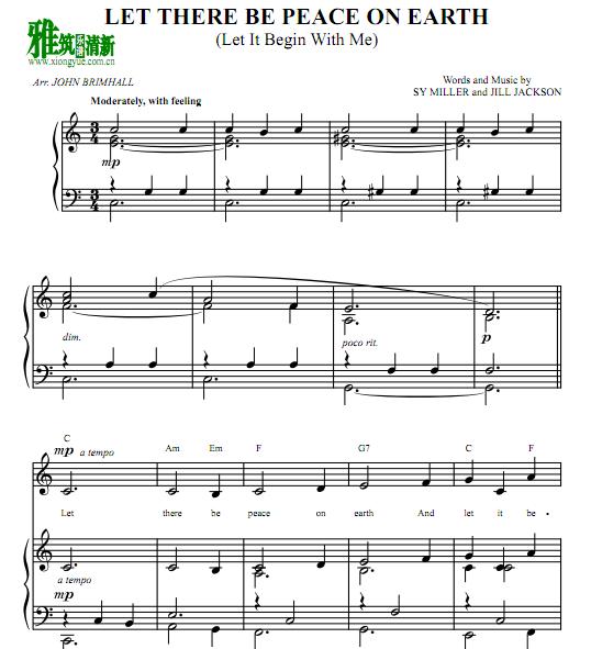 Let There Be Peace on Earth  