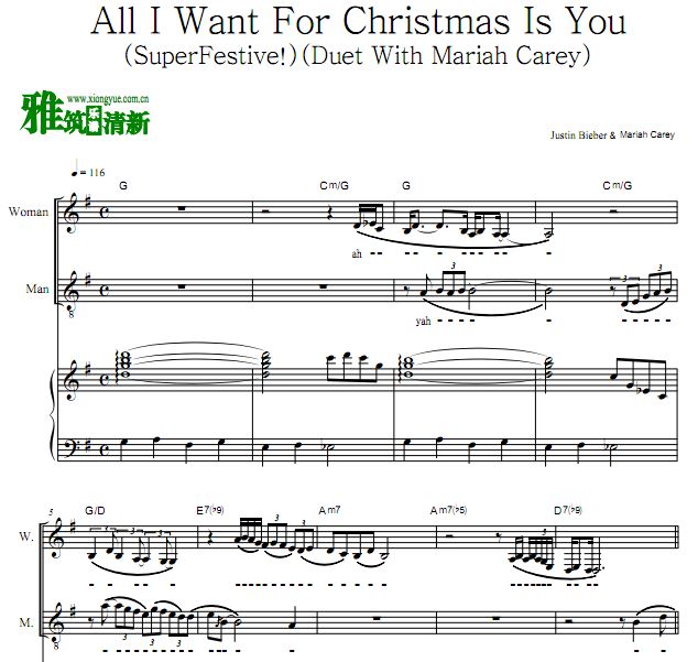 Mariah Carey & Justin Bieber - All I Want For Christmas Is Youٰ