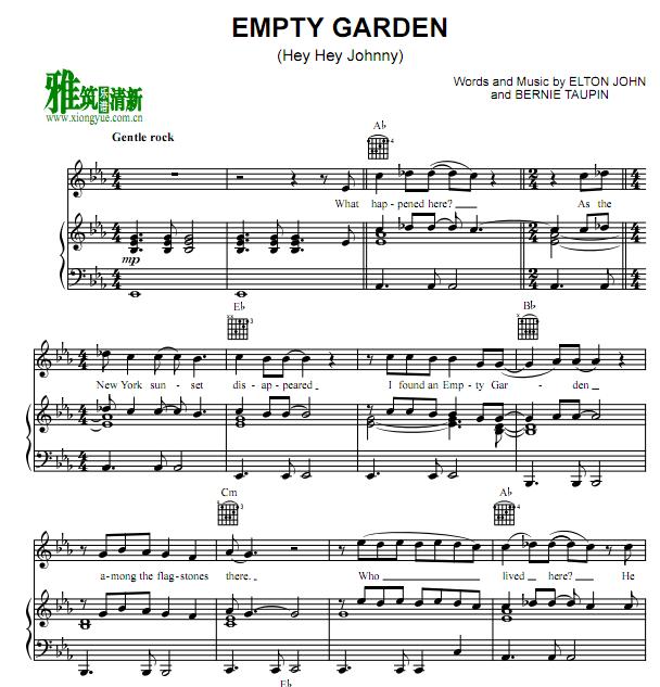 Elton John - Empty Garden ׸