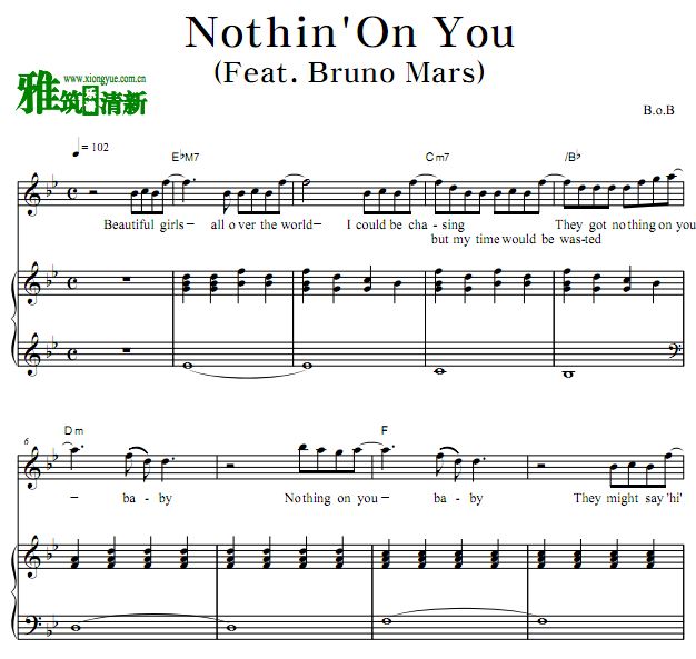 B.o.B - Nothin' On You  