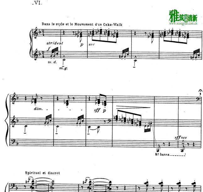 德彪西前奏曲第二册 no6钢琴谱