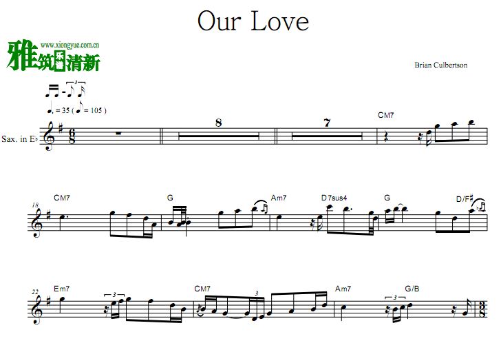 Brian Culbertson - Our Love萨克斯谱