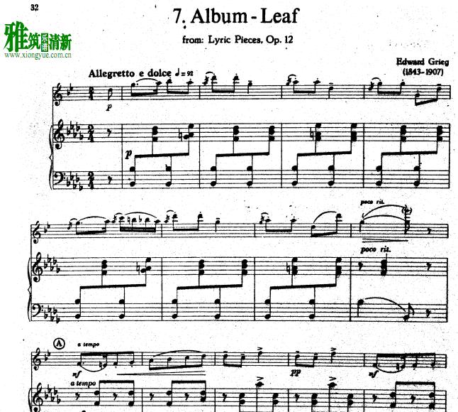 Edward Grieg - Album Leaf˹ٰ