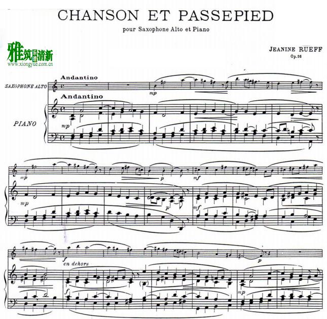Rueff - Chanson Et Passepied ˹ٰ