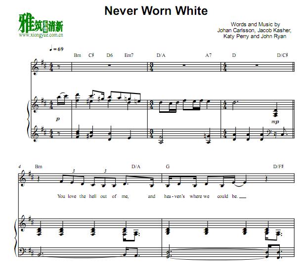 Katy Perry - Never Worn White  ٰ