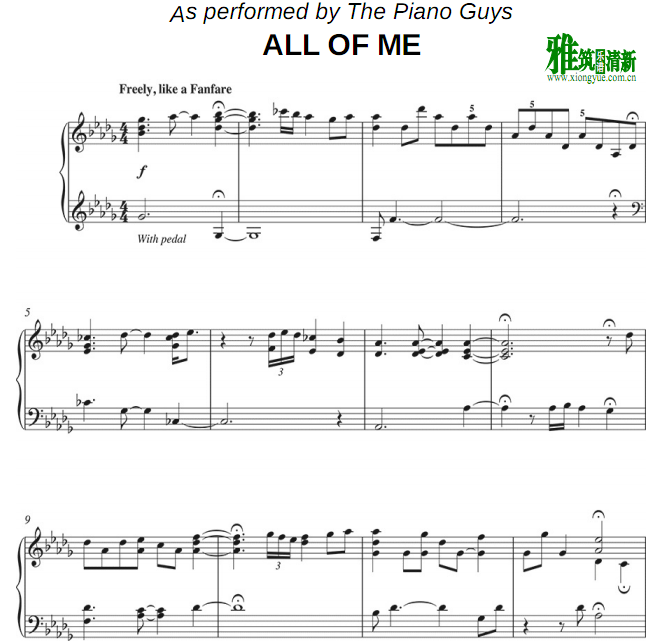 The Piano Guys - All Of ME