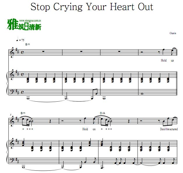 ֶ Oasis - Stop Crying Your Heart Out ٰ 
