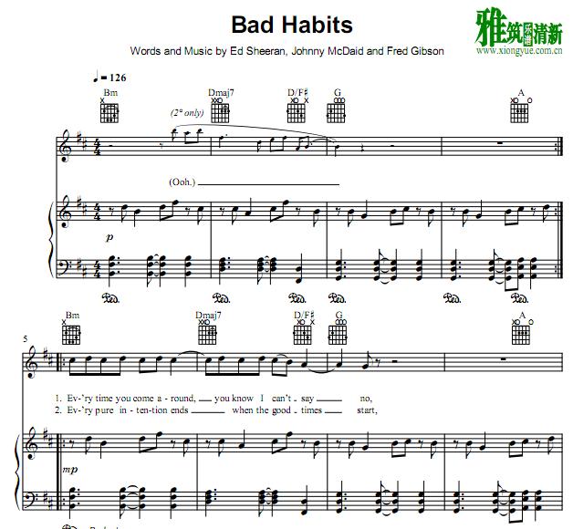 Ed Sheeran - Bad Habitsٰ