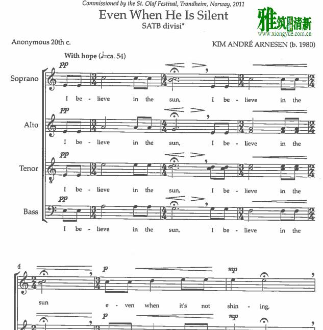 Even When He is Silent ϳ