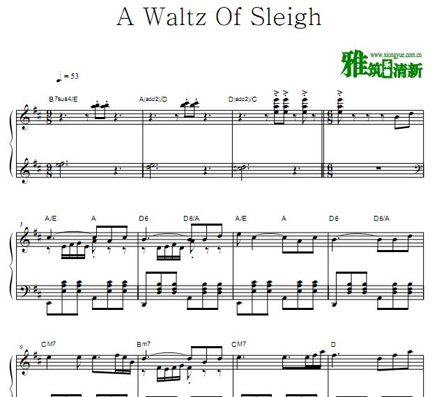 久石让 A Waltz of Sleigh钢琴谱