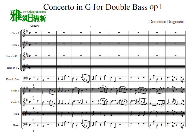 Dragonetti ͵ gЭ OP.1