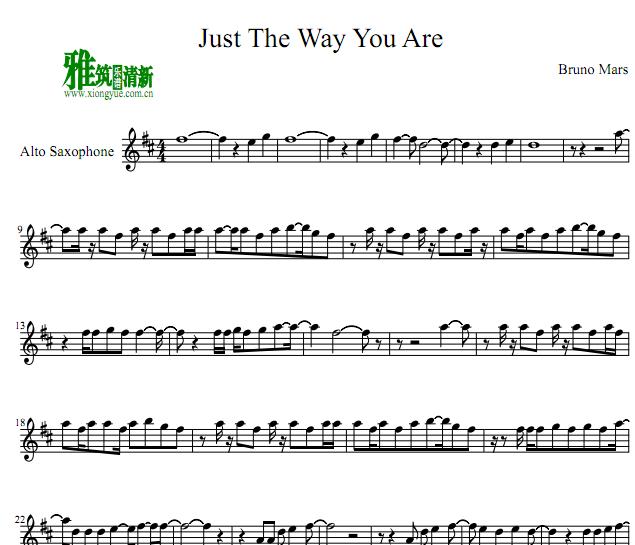 just the way you are - alto 萨克斯谱