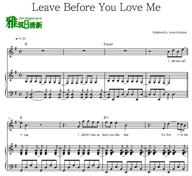 Leave Before You Love Meٰ 