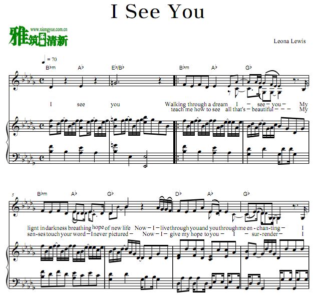 Leona Lewis - I See You ٰ  