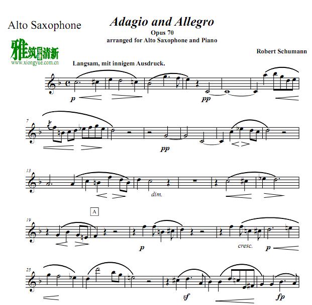   Adagio and Allegro Op. 70˹