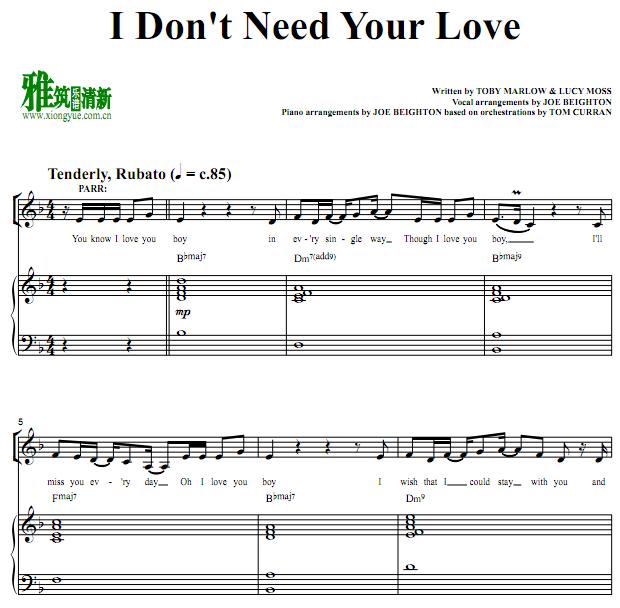 Six: The Musical - I Don't Need Your Loveٰ