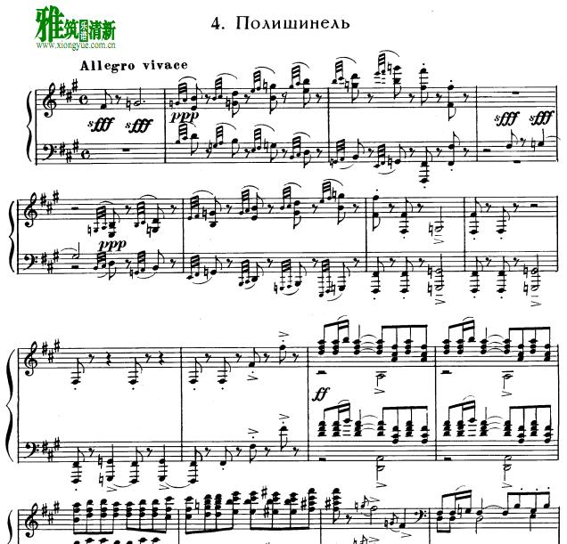 ŵ С Polichinelle Op. 3, No.4