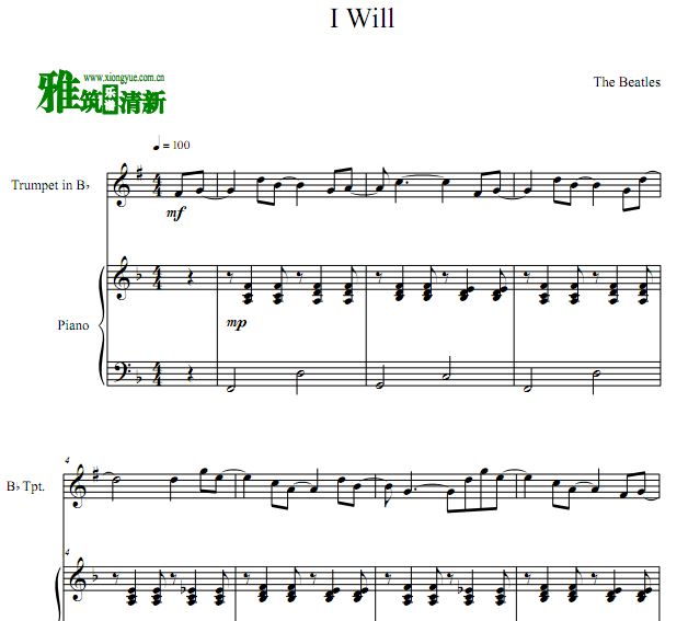 The Beatles ͷʿ I Will С ٰ