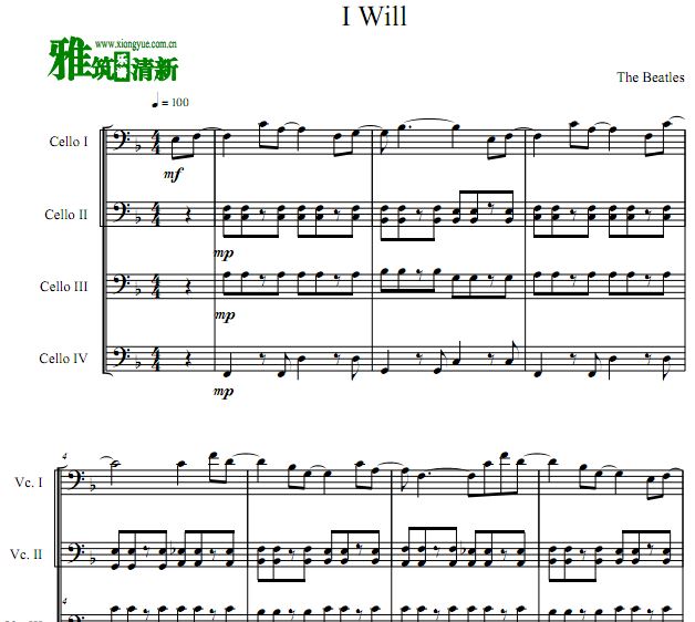 The Beatles - I Will 