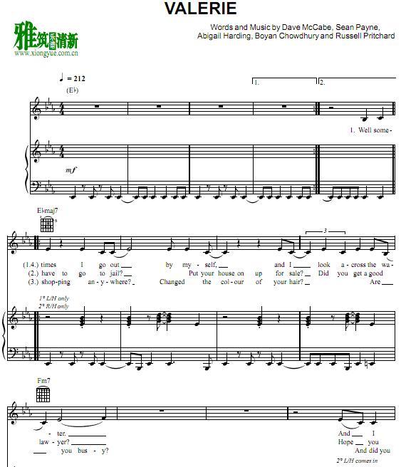 Mark Ronson  - Valerieٰ