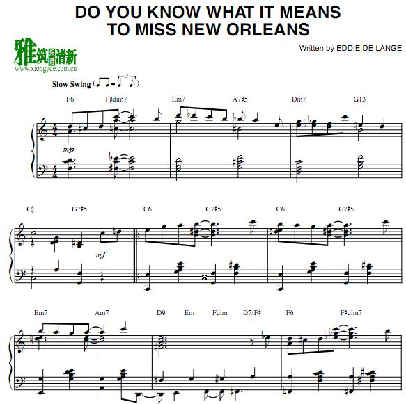 Do You Know What It Means to Miss New Orleans