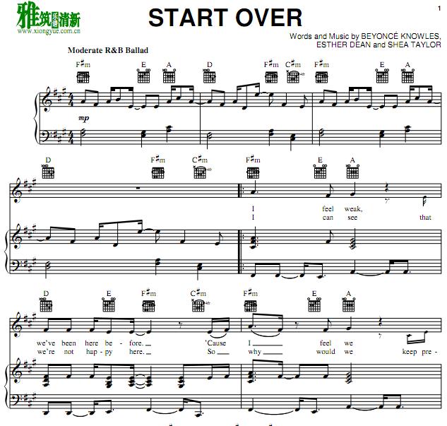 beyonce - start over