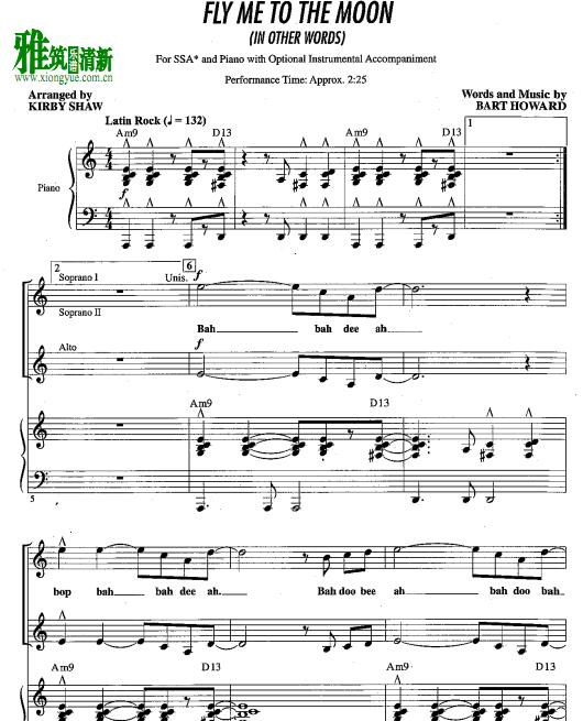 Fly Me To The Moon ϳٰ SSA