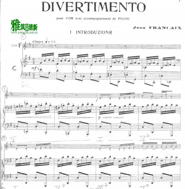 Jean Francaix - Divertimento ԲŸٰ