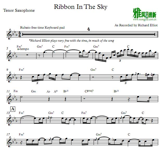 Richard Elliot · Ribbon In The Sky ˹Tenor