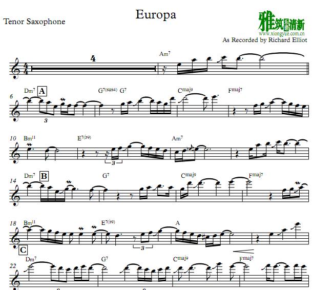 ·Richard Elliot - Europa ˹ Tenor