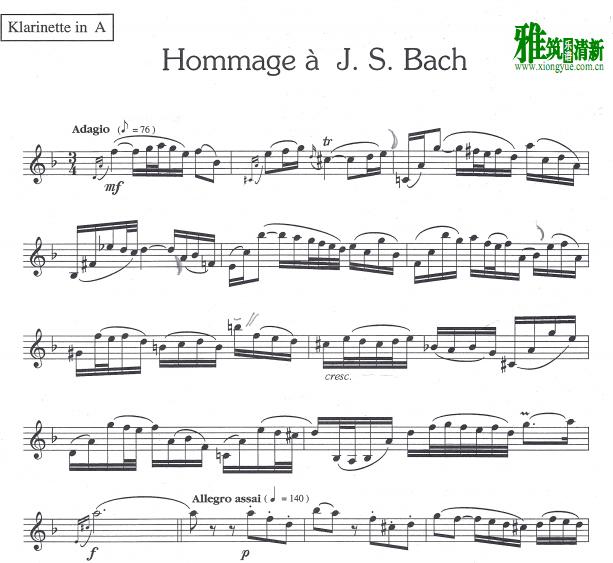 Hommage a J. S. Bach ¾ͺ ɹ