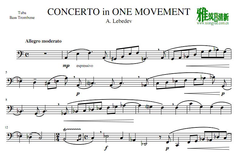 Alexej Lebedjew  пл·бܷ CONCERTO IN ONE MOVEMENT  