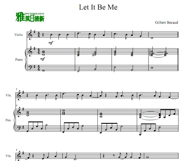 ȻĶ Let It Be Me Сٸٺ