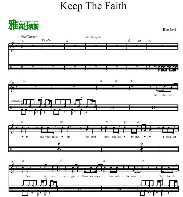 άֶ  Bon Jovi - Keep the Faith 