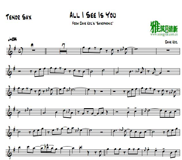 Dave Koz - All I See Is You ˹Tenor