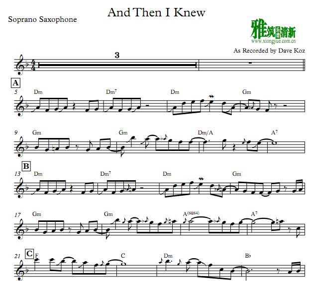 Dave Koz - And Then I Knew ˹ Soprano