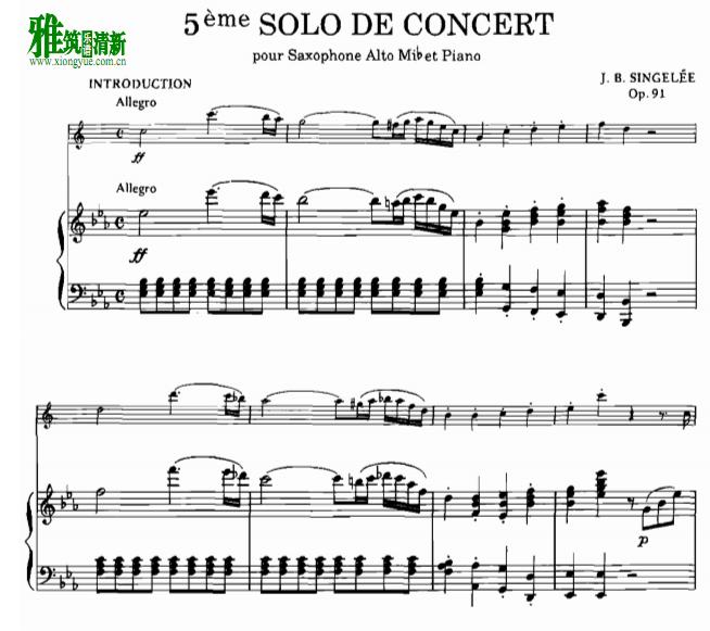 J.B Singelee - Solo De Concert Op.91 ٰ