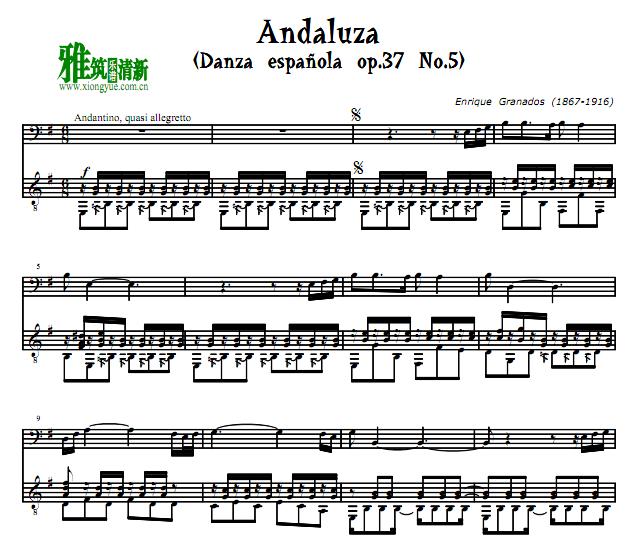 Granados Spanish Dance op. 37 no. 5 Andaluzaټ
