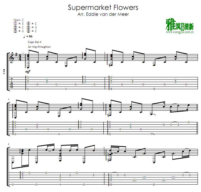 Supermarket Flowers吉他谱