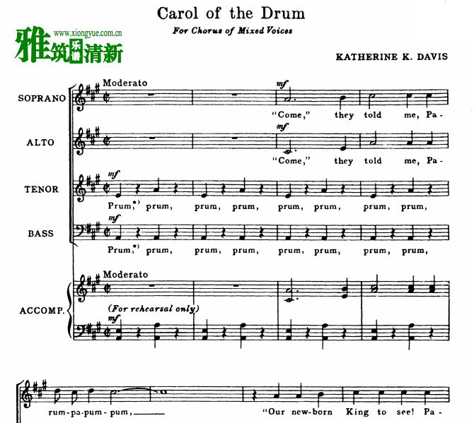 Carol of the Drum ̸֮ SATBϳ