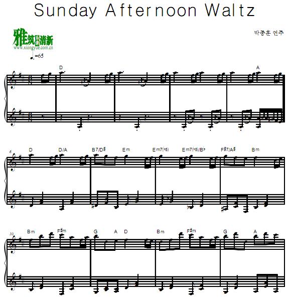 Sunday Afternoon Waltz钢琴谱